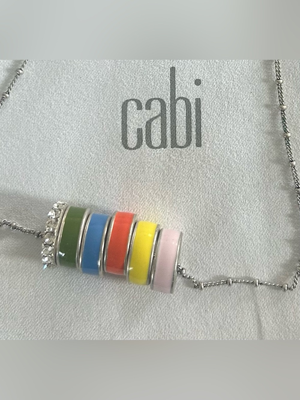 CAbi charm necklace - charm rings are removable. - Picture 4 of 11